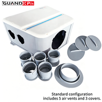 Diffuseur d'air ABS de qualité supérieure pour CVC, boîtier de plénum avec adaptateurs à bouton pour un contrôle précis du volume, directement de l'usine