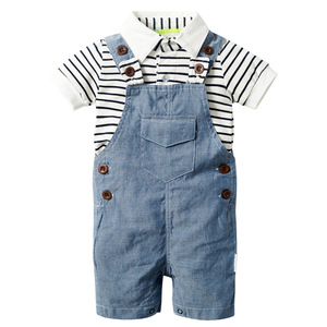 <span class=keywords><strong>Abbigliamento</strong></span> Estivo all'Ingrosso per Bambini, T-Shirt a Maniche Corte per Neonati, Set di <span class=keywords><strong>Abbigliamento</strong></span> Formale per Ragazzi, Tutina Primaverile per Neonati con Logo Personalizzato - Product Image 2