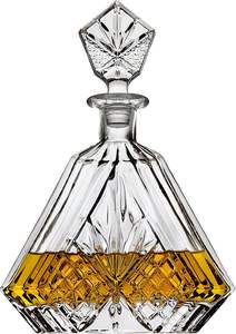Ensemble de carafes à <span class=keywords><strong>whisky</strong></span> à l'ancienne 2 transparentes pour <span class=keywords><strong>Scotch</strong></span> Bourbon Wine Liquor Irish Cut Triangulaire Clair pour cadeaux d'affaires - Product Image 2