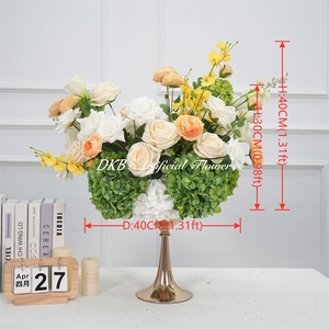 Hot Sale Artificial Flowers ball Centerpiece decor Silk Rose Flower ball Aisle Runner for Wedding Decor - Product Image 2