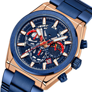 Montres étanches pour hommes <span class=keywords><strong>Montre</strong></span> à quartz en acier inoxydable <span class=keywords><strong>Montre</strong></span>-<span class=keywords><strong>bracelet</strong></span> classique résistante à l'eau pour <span class=keywords><strong>homme</strong></span> - Product Image 1