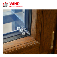 Europäisches Design Passives Haus Dreifach verglasung Thermisch wasserdicht Schall dichte Aluminium fenster Energie sparende Fenster Holzfenster