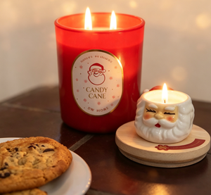 HOME Christmas Morning Soy Wax Handmade Aromatherapy Scented <b>Candle</b> with Snowman Figurine and <b>Red</b> Jar for Holiday Decor - Product Image 3