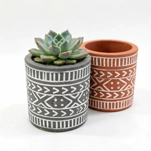 Vente chaude 2026 : Pots à fleurs en ciment gris à motif bohème <span class=keywords><strong>pour</strong></span> la décoration intérieure et extérieure, jardin, balcon - Product Image 1