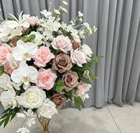 Seiden-Kunstblumenarrangement Tischdekoration Hochzeit Weihnachten Muttertag Gemischte Blumen Handgefertigt Natürlich Realistisch