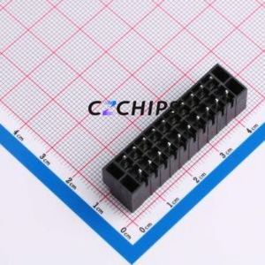 JL15EDGVHCM-35010B01 Plug-in Terminal Block Through hole,P=3.5mm Board-to-Board / Socket - Closed Screw Fixing 2x10P 3.5mm - Product Image 2