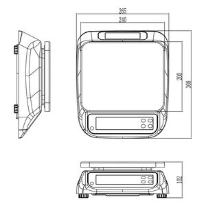 다기능 Led 디스플레이 IP68 방수 충전식 정확도 전자 스마트 디지털 테이블 스케일 - Product Image 6