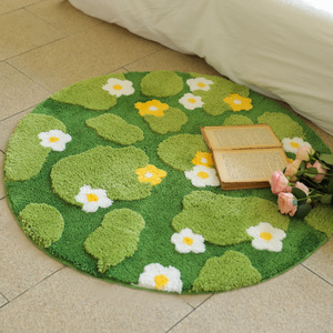 DaiRui Flocado Alfombra de baño Dormitorio Alfombra de sala de estar con mechones Alfombra de musgo tejida a máquina - Product Image 1