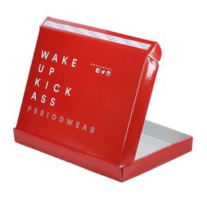 Vêtements Boîtes D'expédition Rouges En Gros De Luxe En Carton Personnalisé Cadeau Hommes Mailing T-shirt Emballage Boîtes D'expédition Avec Collant - Product Image 2