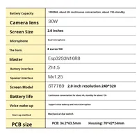 Carte de développement de caméra intelligente IA avec reconnaissance d'objets, MCU ESP32S3N16R8, double microphone, interruption vocale, reconnaissance d'images locale