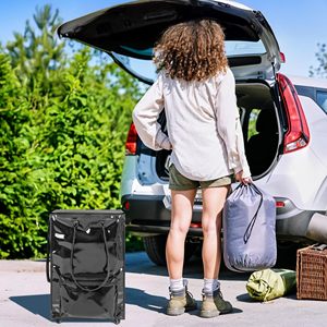 Carrito de Compras Plegable de Gran Capacidad con 4 Ruedas, Carrito de Compras de Plástico Plegable, Carritos de Mano Ajustables - Product Image 2