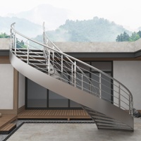 Escalier en acier inoxydable, rénovation d'escalier, escalier modulaire, escalier piano, escalier à LED, escalier de grenier, escalier de loft