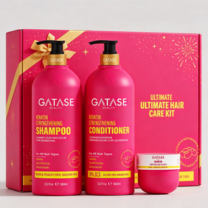 Shampoo e Balsamo <span class=keywords><strong>alla</strong></span> <span class=keywords><strong>Cheratina</strong></span> con Amminoacidi Senza Solfati, Formula Vegana e Biologica Antiforfora <span class=keywords><strong>per</strong></span> <span class=keywords><strong>Capelli</strong></span> Lisci e Senza Crespo - Product Image 1
