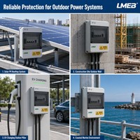 Caja de conexiones de PVC y plástico ABS resistente al agua para exteriores HT 12, nivel de protección IP65 para proyectos electrónicos, carcasas de PC