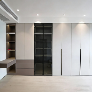 Armoire à portes vitrées personnalisable, réglable et amovible, avec aménagement <span class=keywords><strong>d</strong></span>'espace flexible et <span class=keywords><strong>bureau</strong></span> <span class=keywords><strong>d</strong></span>'<span class=keywords><strong>angle</strong></span> - Product Image 1
