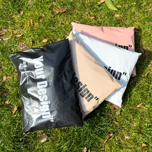 Sacola de plástico com logotipo personalizado, sacola com selo poli, sacola personalizada para entrega, envelope, sacola para envio de roupas