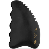 Pierre Bian naturelle personnalisée Gua Sha peigne bord Anti-âge soins de la peau Jade Guasha Si Bin pierre Bian pierre de Massage de grattage