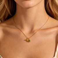 Collier en acier inoxydable plaqué or, résistant à la corrosion, avec texture de poisson Koi, tendance sur TikTok, de la marque Fanhua Jewelry