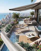 Fauteuil suspendu d'extérieur de qualité commerciale, cadre en métal imitation bois, balançoire double hamac avec coussins pour jardin et terrasse