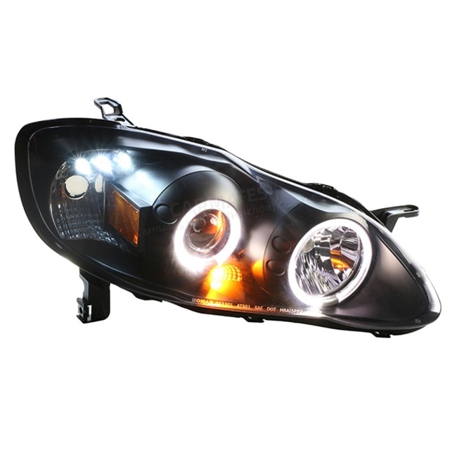 CARMATES Hot Selling Headlight Assembly LED DRL Front Lamps Turn Signal Head Light for Toyota Corolla EX 2004 2005 2006 - 2009