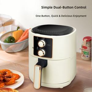 Freidora de Aire Blanca Cremosa de 7L, Eléctrica, Antiadherente, con Revestimiento Cerámico, Control Manual, Temporizador de 60 Minutos, Uso Doméstico - Product Image 2