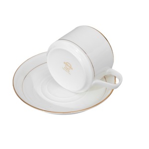 Juego de Tazas de Café y Té de Porcelana China con Borde Dorado, Estilo Europeo Retro de Lujo Ligero - Product Image 5