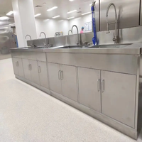 Banc de laboratoire en acier inoxydable 304 pour salle blanche, usage scolaire, résistant à la corrosion, poste de travail au design moderne