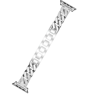 Moda atmosférica para <span class=keywords><strong>Apple</strong></span> <span class=keywords><strong>Watch</strong></span> Correa IWatch 1/<span class=keywords><strong>2</strong></span>/3/4/5/6 <span class=keywords><strong>generación</strong></span> Cadena <span class=keywords><strong>de</strong></span> mezclilla <span class=keywords><strong>de</strong></span> una sola fila correa <span class=keywords><strong>de</strong></span> metal con tachuelas <span class=keywords><strong>de</strong></span> diamantes - Product Image 4