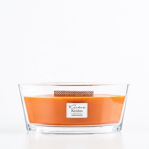 Nouvelle Arrivée 2025 - <span class=keywords><strong>Bougie</strong></span> Parfumée Artisanale à Mèche en Bois, Grand Format Rond, Nouveau Style - Product Image 4