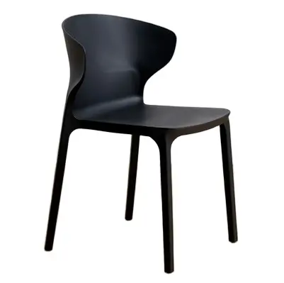 Modern Dining Room PP Shell Black Plastic Chair China Home Furniture Morden Household Factory Wholesale