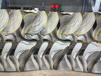 Papier adhésif mural en marbre de luxe, imperméable, auto-adhésif, pour armoire de cuisine