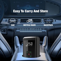 Portable Cordless Digital Car Tire Inflator with Tire Pressure Monitor Fast Inflation Automatic Shut Off Emergency Light