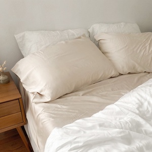 2024 High-quality Bamboo Bedding Set Fabric Queen <b>King</b> <b>Size</b> Custom Natural Bamboo <b>Sheet</b> Set Pillowcase for Hotel Eco-friendly - Product Image 3