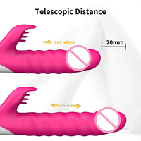 Vibrador de Conejo de Doble Cabeza con 10 Frecuencias y Alimentación USB, Simulación de Punto G Variable, Juguete Sexual para Adultos, Masajeador Sexual Femenino