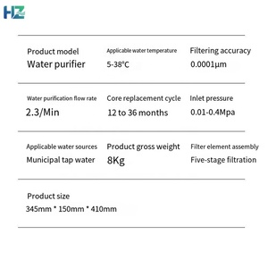Personalizzato 400g 1000g sistema di <span class=keywords><strong>depurazione</strong></span> dell'<span class=keywords><strong>acqua</strong></span> ad osmosi inversa 2 cilindri 4 processo di filtrazione <span class=keywords><strong>rubinetto</strong></span> intelligente - Product Image 6