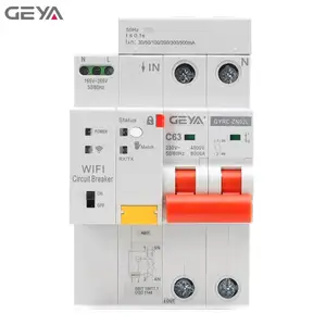 GEYA GYRC-ZN02L 2P/20A工場価格スマートWiFiMCBライフリモコン20A、32A、63A100A Tuyaスマート2Pサーキットブレーカースイッチ