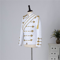 Costume de scène à sequins inspiré de Michael Jackson pour homme, nouveau col montant, idéal pour banquets, groupes et chanteurs de rock