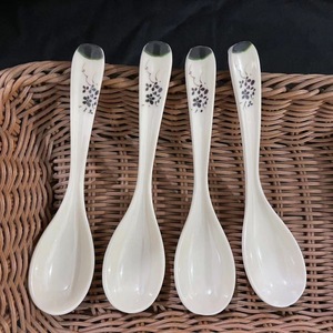 Cuillère C20 Fleur de Lotus Verte, Cuillère en Mélamine, Cuillère à Soupe de Restaurant, Long Manche avec Crochet, Cuillère de Restaurant, Cuillère à Soupe pour Restaurant de Nouilles - Product Image 4