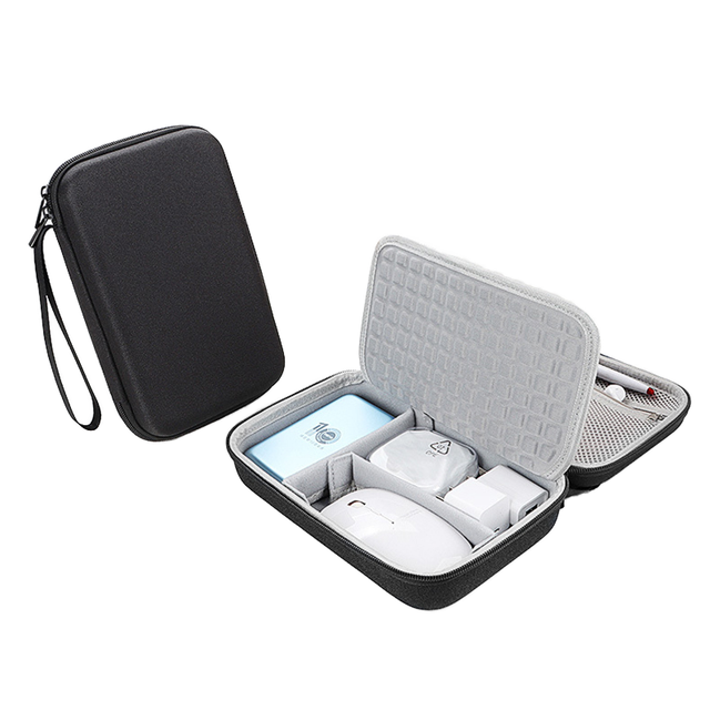 Factory Wholesale EVA Hard Shell Waterproof Carry Case for Tech Accessories Organizer Travel Large Capacity Zipper Bag