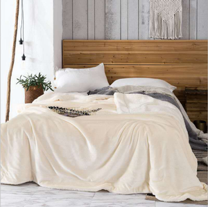 100% poliestere addensato doppi strati di colore solido caldo comodo Sherpa pile di gettare <span class=keywords><strong>coperta</strong></span> <span class=keywords><strong>letto</strong></span> <span class=keywords><strong>matrimoniale</strong></span> Queen Size <span class=keywords><strong>per</strong></span> l'inverno - Product Image 6