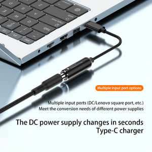 Hỗ trợ máy tính Xách Tay PC phí điện PD 64W Loại C để DC cổng 5517 5521 5525 Adapter USB C kết nối 17cm Ngắn Dây sạc cáp - Product Image 4