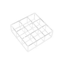 Boîte de rangement transparente en acrylique Jiugongge avec fenêtre de présentation et cloison pour la vente au détail de cosmétiques, personnalisation disponible