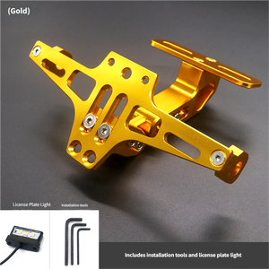 Support de <span class=keywords><strong>plaque</strong></span> d'immatriculation arrière réglable en aluminium pour <span class=keywords><strong>moto</strong></span> <span class=keywords><strong>avec</strong></span> éclairage, support de <span class=keywords><strong>plaque</strong></span> d'immatriculation pour <span class=keywords><strong>moto</strong></span> - Product Image 4