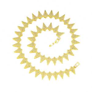 Collar Geométrico Chapado en Oro Estilo Hiphop Clásico, Superventas 2026, Cadena de Aleación Vintage para Hombre, Joyería de Moda - Product Image 6