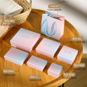 Wholesale Custom Logo Necklace Bracelet <strong>Earrings</strong> Ring <strong>Box</strong> Luxury Velvet Drawer <strong>Gift</strong> <strong>Box</strong> - Product Image 6