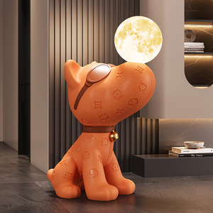 Decoración de Piso para Sala de Estar, Hucha Artística Pintada a Mano con Diseño de Perro <span class=keywords><strong>Beagle</strong></span>, Adornos de Resina Sintética para Decoración del Hogar - Product Image 3