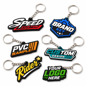 High Quality Contrast Color Car Silicone <b>Keychain</b> 3D <b>Customize</b> Embossed Rubber Soft Pvc <b>Keychain</b> With Your Logo - Product Image 6