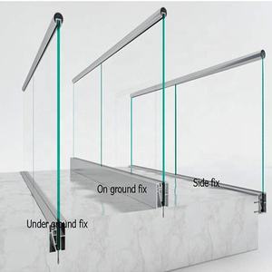 Balustrade en verre avec canal de base en <span class=keywords><strong>U</strong></span> en acier inoxydable et aluminium - Product Image 4