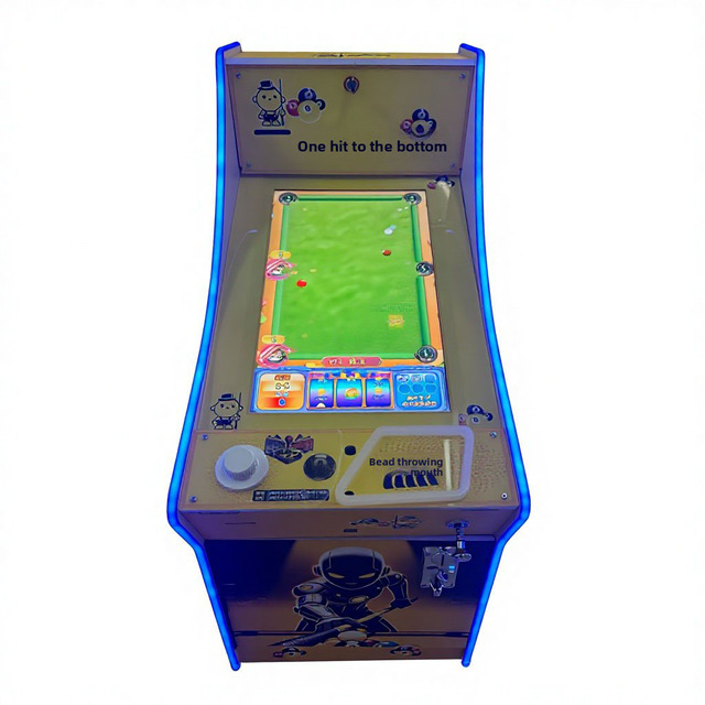 Coin Operated Metal & Iron Arcade Game One Hit Bottom Pinball Pool Game LED Light Commercial Amusement Machine for Game Centers