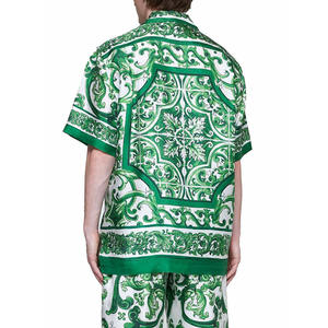 <span class=keywords><strong>Camicia</strong></span> corta elegante <span class=keywords><strong>camicia</strong></span> Casual da <span class=keywords><strong>uomo</strong></span> di lusso in <span class=keywords><strong>raso</strong></span> di seta ad asciugatura rapida - Product Image 3